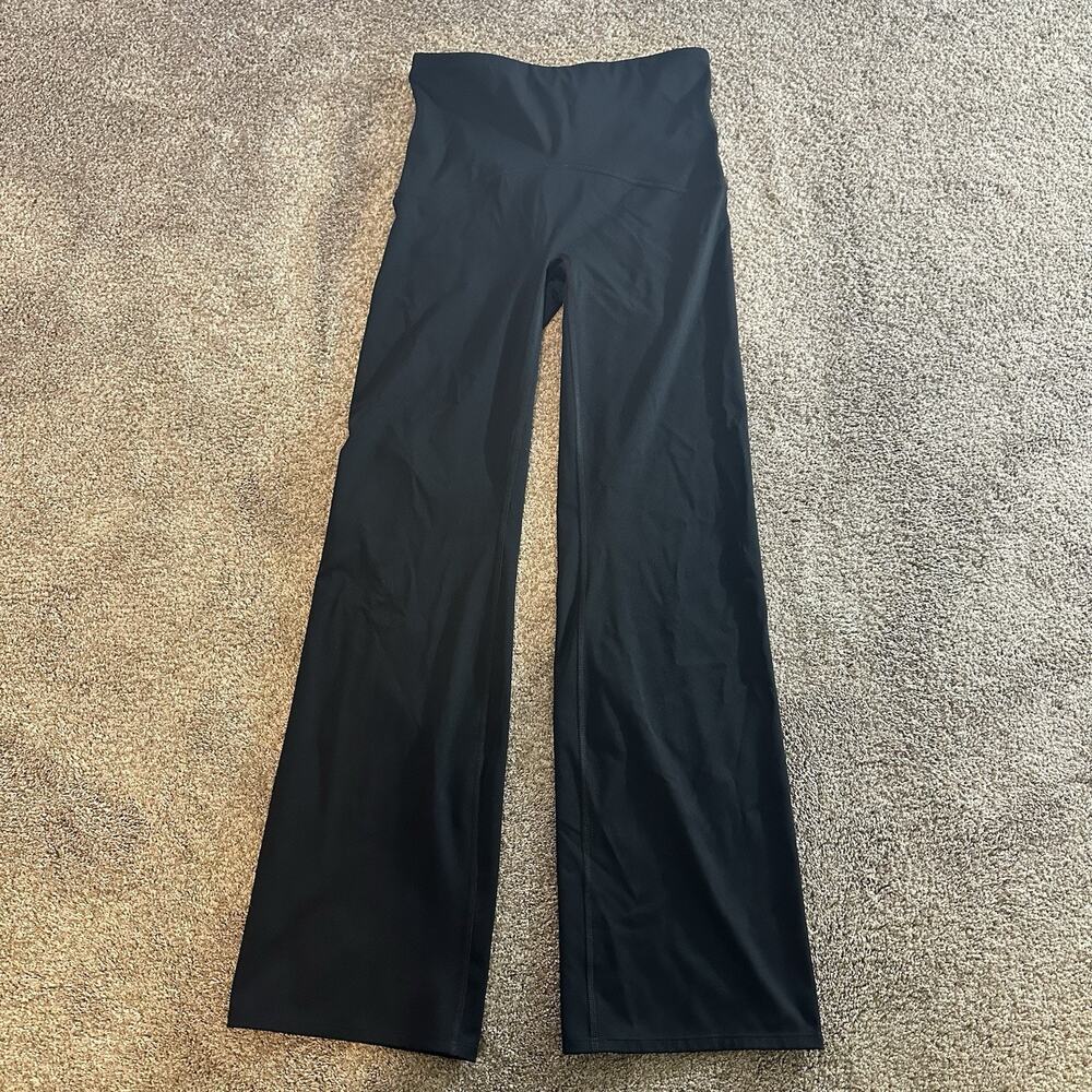 Spanx Women's Size Medium Black Stretch Pull On High Waisted Bootcut Flare Pants